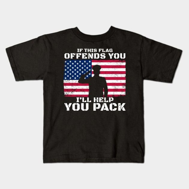 if i offended you american flag ~ if i offended Kids T-Shirt by moslemme.id